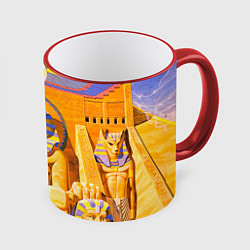 Кружка 3D Iron Maiden: Pharaon, цвет: 3D-красный кант