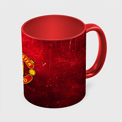 Кружка 3D Манчестер Юнайтед, цвет: 3D-белый + красный