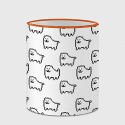 Кружка 3D Undertale Annoying dog white, цвет: 3D-оранжевый кант — фото 2