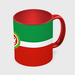 Кружка 3D Татарстан: флаг, цвет: 3D-белый + красный