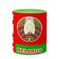 Кружка 3D Belarus Patriot, цвет: 3D-белый + светло-зеленый — фото 2