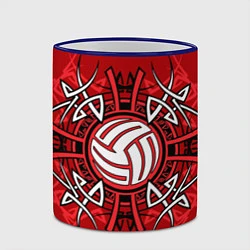 Кружка 3D Волейбол 34, цвет: 3D-синий кант — фото 2