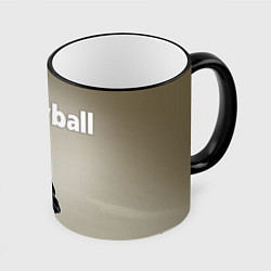 Кружка цветная Волейбол - удар в прыжке