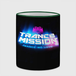 Кружка 3D Trancemission: Trance we love, цвет: 3D-зеленый кант — фото 2