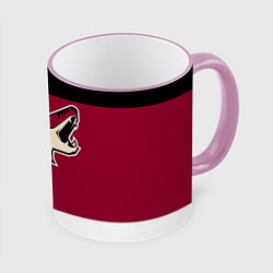 Кружка 3D Arizona Coyotes, цвет: 3D-розовый кант