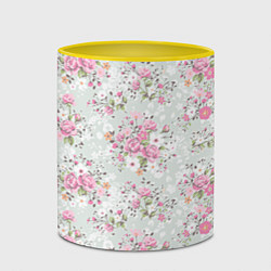 Кружка 3D Flower pattern, цвет: 3D-белый + желтый — фото 2