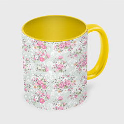 Кружка цветная Flower pattern