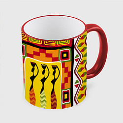 Кружка 3D Африка, цвет: 3D-красный кант
