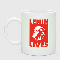 Кружка керамическая Lenin Lives, цвет: фосфор
