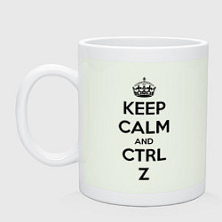 Кружка керамическая Keep Calm & Ctrl + Z, цвет: фосфор