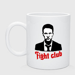 Кружка керамическая Fight Club: Edward Norton, цвет: белый