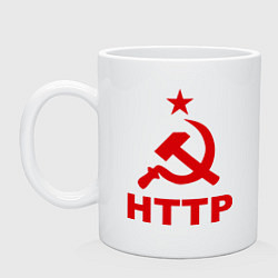 Кружка керамическая HTTP СССР, цвет: белый