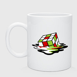 Кружка керамическая Кубик рубика, цвет: белый