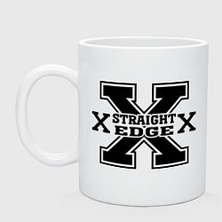 Кружка керамическая SXe: Streght edge, цвет: белый