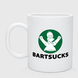 Кружка керамическая Bartsucks, цвет: белый