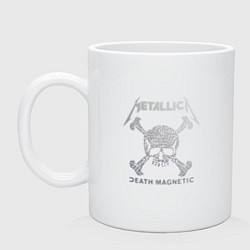 Кружка керамическая Metallica: Death magnetic, цвет: белый
