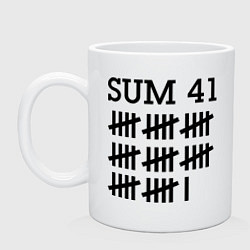 Кружка керамическая Sum 41: Days, цвет: белый