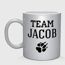 Кружка керамическая Team Jacob step, цвет: серебряный