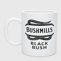 Кружка керамическая Bushmills black bush, цвет: белый