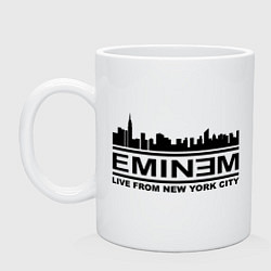 Кружка керамическая Eminem: Live from NY, цвет: белый