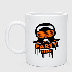 Кружка керамическая Время тусить, цвет: белый