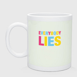 Кружка керамическая Everybody Lies, цвет: фосфор