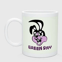 Кружка керамическая Green Day: Rabbit, цвет: фосфор