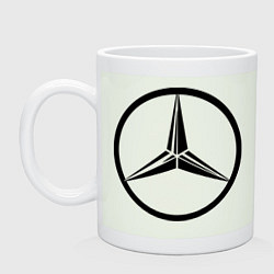 Кружка керамическая Mercedes-Benz logo, цвет: фосфор