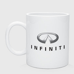 Кружка керамическая Logo Infiniti, цвет: белый
