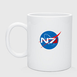Кружка керамическая NASA N7, цвет: белый