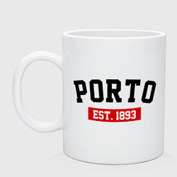 Кружка керамическая FC Porto Est. 1893, цвет: белый