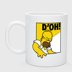 Кружка керамическая Homer D'OH!, цвет: белый