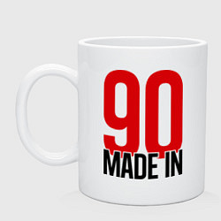 Кружка керамическая Made in 90s, цвет: белый