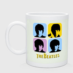 Кружка керамическая The Beatles: pop-art, цвет: фосфор