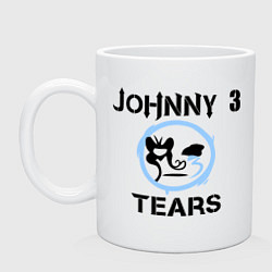 Кружка керамическая HU: Johnny 3 Tears, цвет: белый