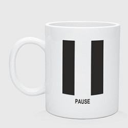 Кружка керамическая Pause, цвет: белый
