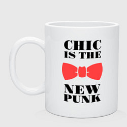 Кружка керамическая Chic is the new punk, цвет: белый