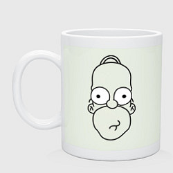 Кружка керамическая Homer Face, цвет: фосфор