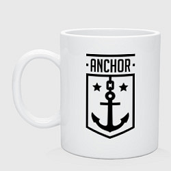 Кружка керамическая Anchor Shield цвета белый — фото 1