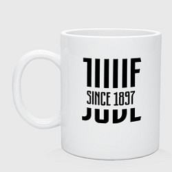 Кружка керамическая Juve Since 1897, цвет: белый