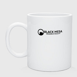 Кружка керамическая Black Mesa: Research Facility, цвет: белый