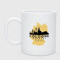 Кружка керамическая Cologne, цвет: белый