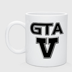 Кружка керамическая GTA 5, цвет: белый