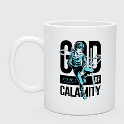 Кружка керамическая God of Calamity, цвет: белый