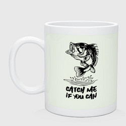 Кружка керамическая Catch me if you can, цвет: фосфор