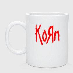 Кружка керамическая KORN, цвет: белый