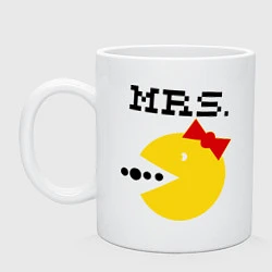 Кружка керамическая Mrs. Pac-Man, цвет: белый