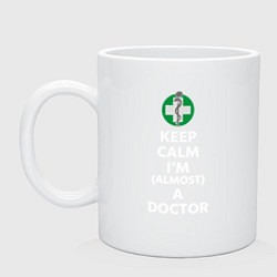 Кружка керамическая Keep calm I??m a doctor, цвет: белый