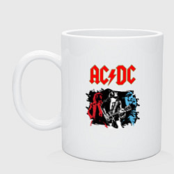 Кружка керамическая ACDC, цвет: белый