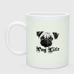 Кружка керамическая Pug life, цвет: фосфор